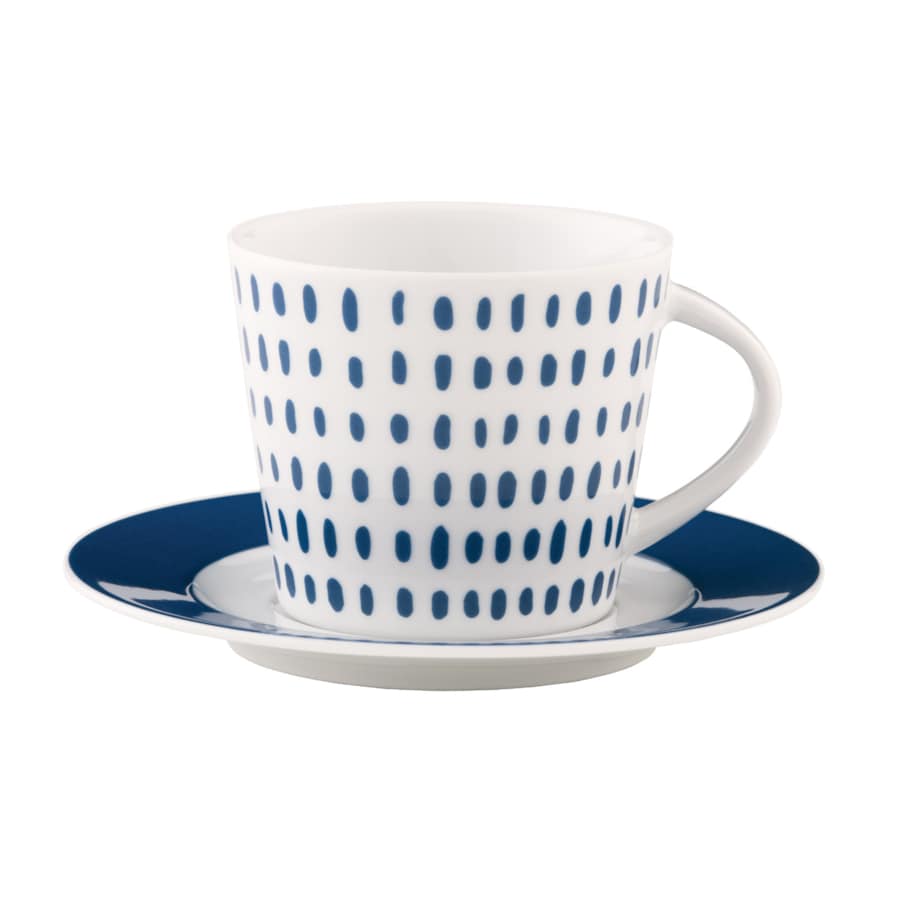 Zestaw filiżanek 300 ml ze spodkami dla 6 osób 12 el. Scandy Blue LB88 (7431)