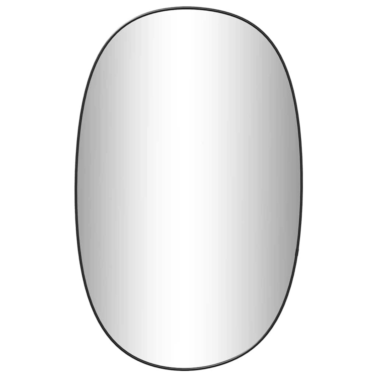 vidaXL Lustro ścienne, czarne, 70x45 cm