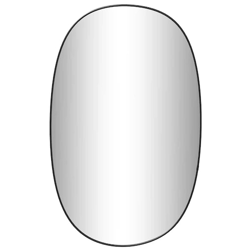 vidaXL Lustro ścienne, czarne, 70x45 cm