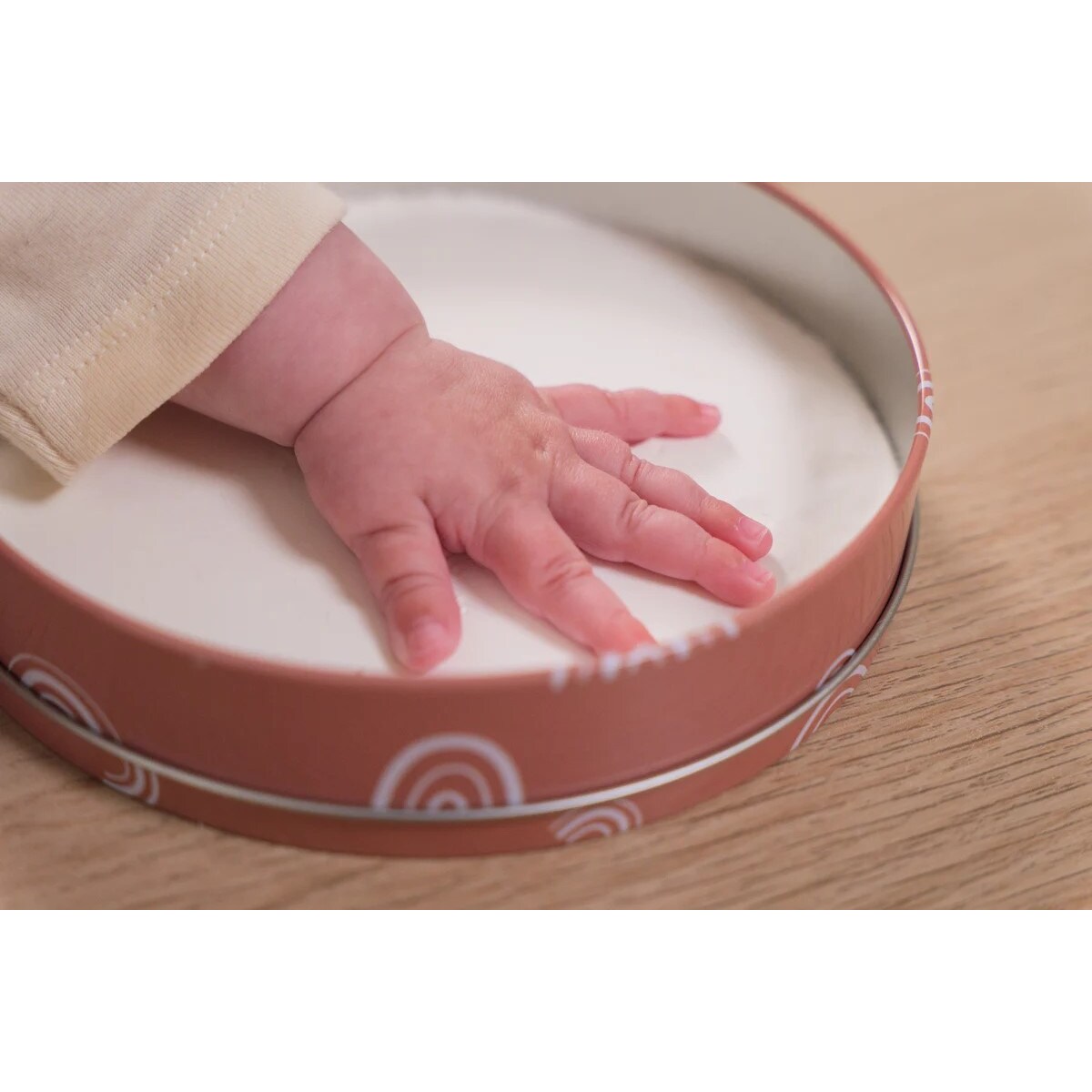 Okrągłe pudełko na odcisk Petit Artichaut - Tęcza