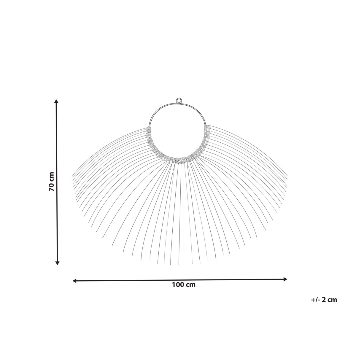 Dekoracja ścienna z hiacyntu wodnego jasna HATINH