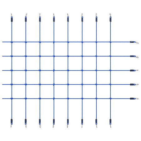 vidaXL Siatka do wspinania, 200x150 cm, niebieska
