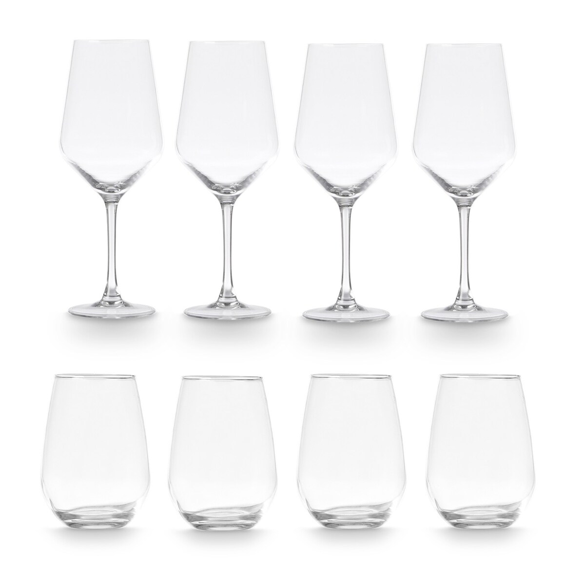 Zestaw 4 szklanek 480 ml i 4 kieliszków 620 ml AMARETTO
