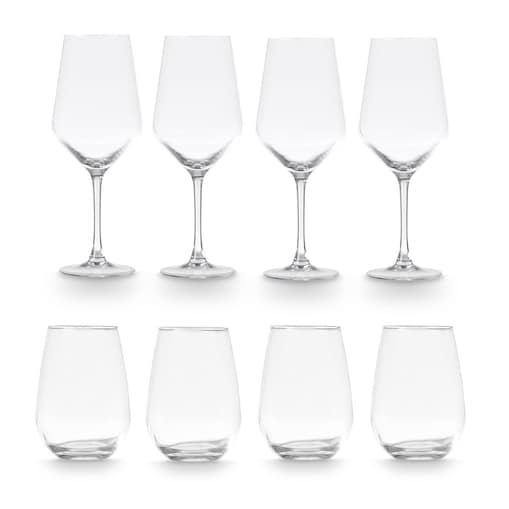 Zestaw 4 szklanek 480 ml i 4 kieliszków 620 ml AMARETTO