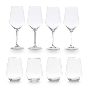 Zestaw 4 szklanek 480 ml i 4 kieliszków 620 ml AMARETTO