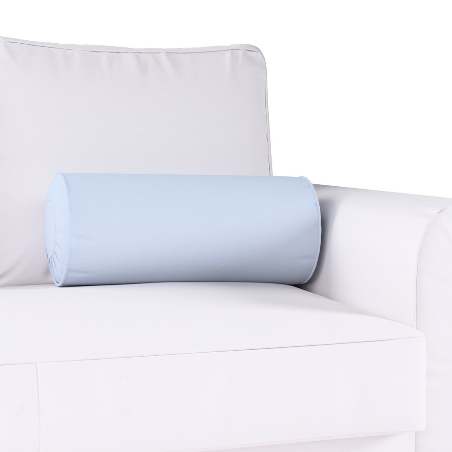 Poduszka wałek z zakładkami, pastelowy niebieski, Ø20 x 50 cm, Loneta