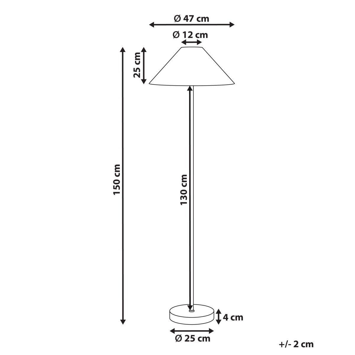 Lampa podłogowa pleciona beżowa KYOGA