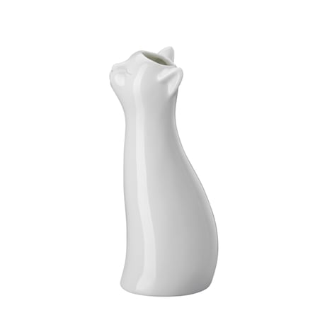 Kot biały wazon 20 cm