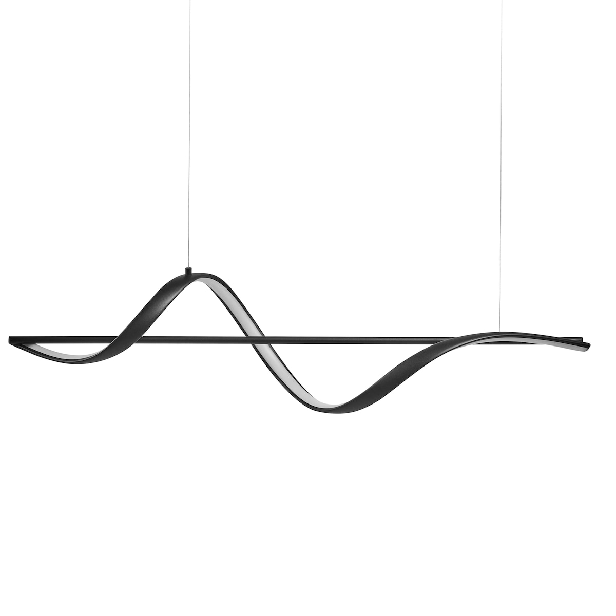 Lampa wisząca LED KHUTTI Z pilotem Ze ściemniaczem Metal Czarny