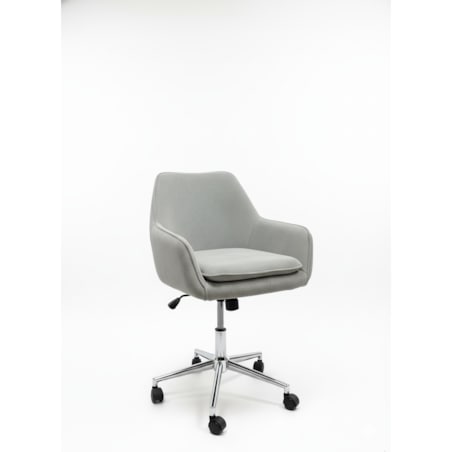 Fotel biurowy obrotowy krzesło biurowe tkanina prążkowana do biurka regulowany szary