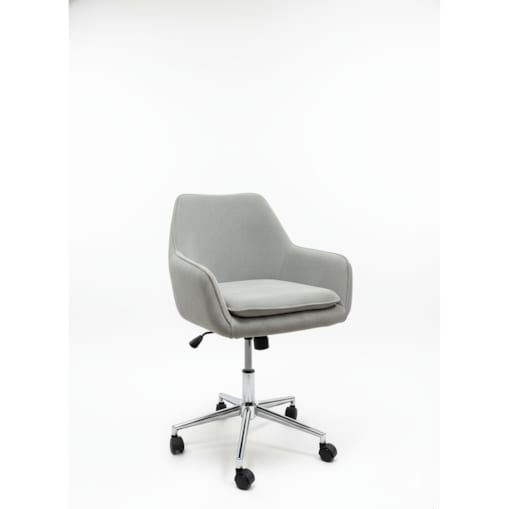 Fotel biurowy obrotowy krzesło biurowe tkanina prążkowana do biurka regulowany szary