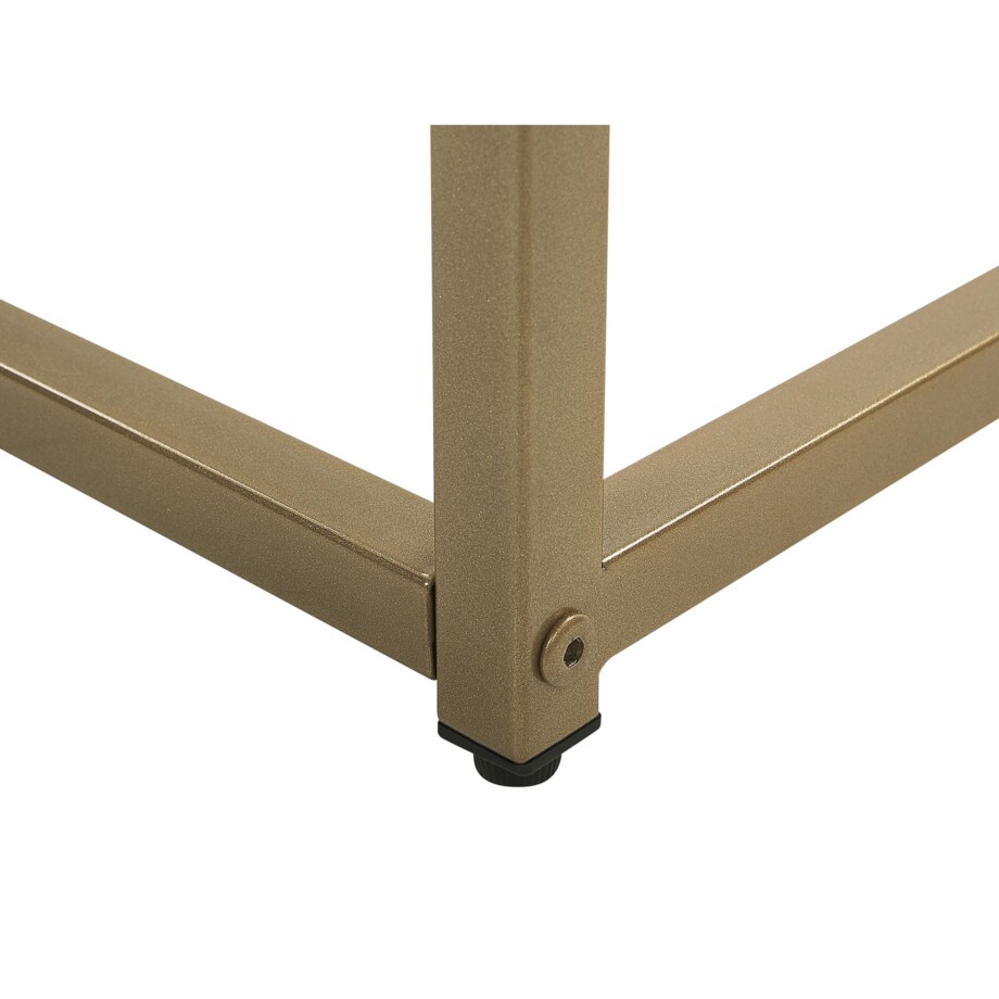 Konsola efekt marmuru biało-złota DELANO