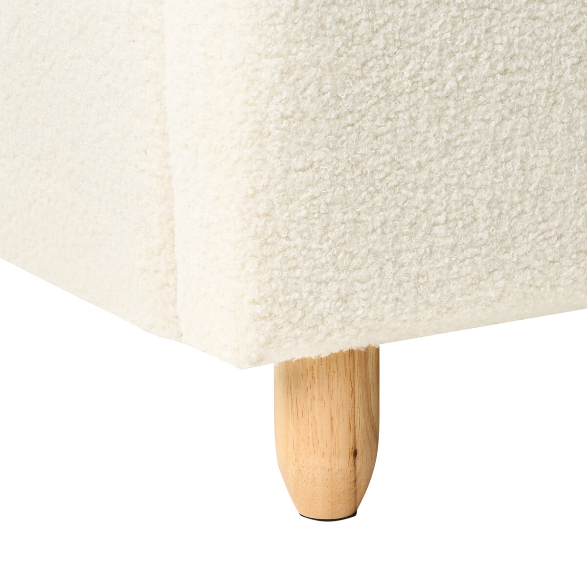 Łóżko dziecięce Chmurka Boucle BELLEVUE 90 x 200 cm Złamana biel