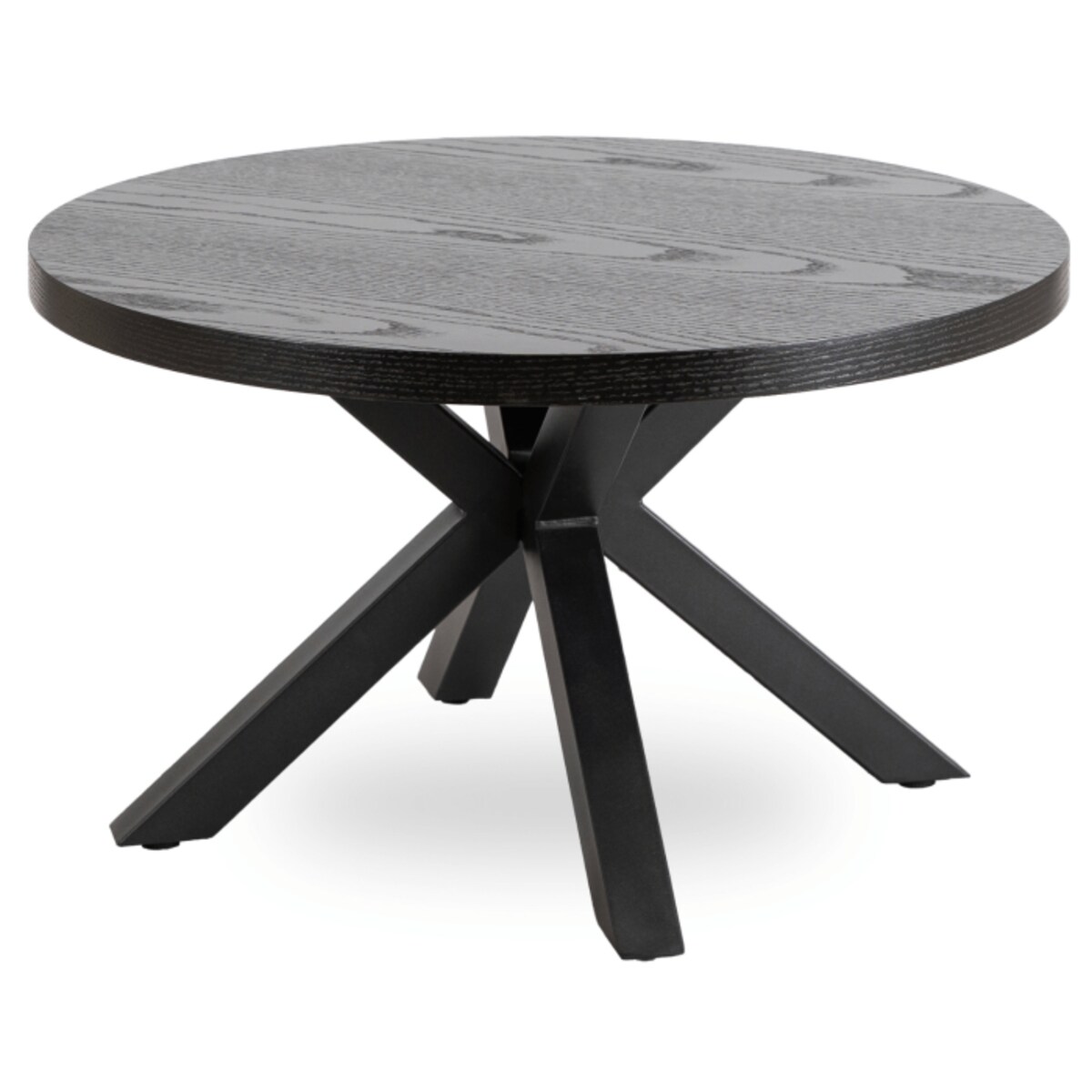 Stolik Kawowy Okrągły Mały Czarny Loft Nowoczesny Ława Czarna LINCOLN