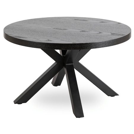 Stolik Kawowy Okrągły Mały Czarny Loft Nowoczesny Ława Czarna LINCOLN