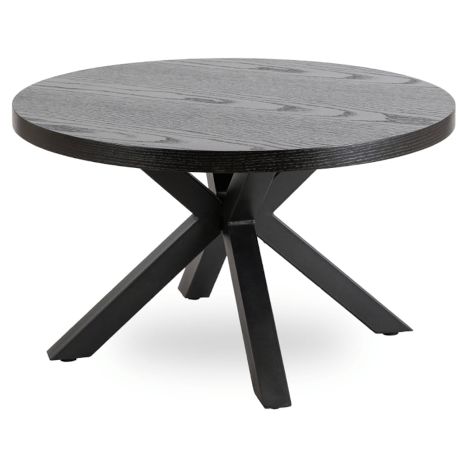 Stolik Kawowy Okrągły Mały Czarny Loft Nowoczesny Ława Czarna LINCOLN