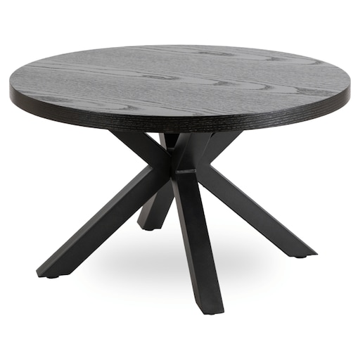 Stolik Kawowy Okrągły Mały Czarny Loft Nowoczesny Ława Czarna LINCOLN