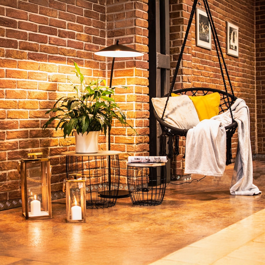 Krzesło plecione BOHO podwieszane duża huśtawka bocianie gniazdo 70 cm fotel wiszący