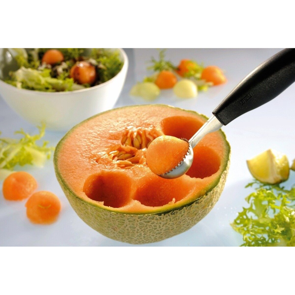 Łyżeczka do wykrawania warzyw i owoców, przyrząd do ozdobnego drążenia