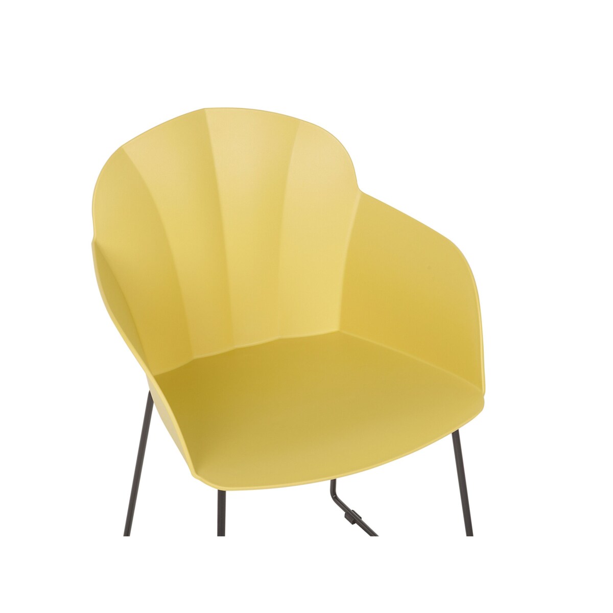 Zestaw 2 krzeseł do jadalni żółty SYLVA