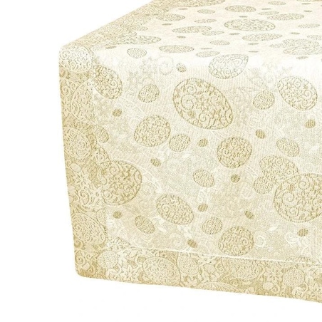 Bieżnik wielkanocny Złote Pisanki - 40x220 cm - złoty