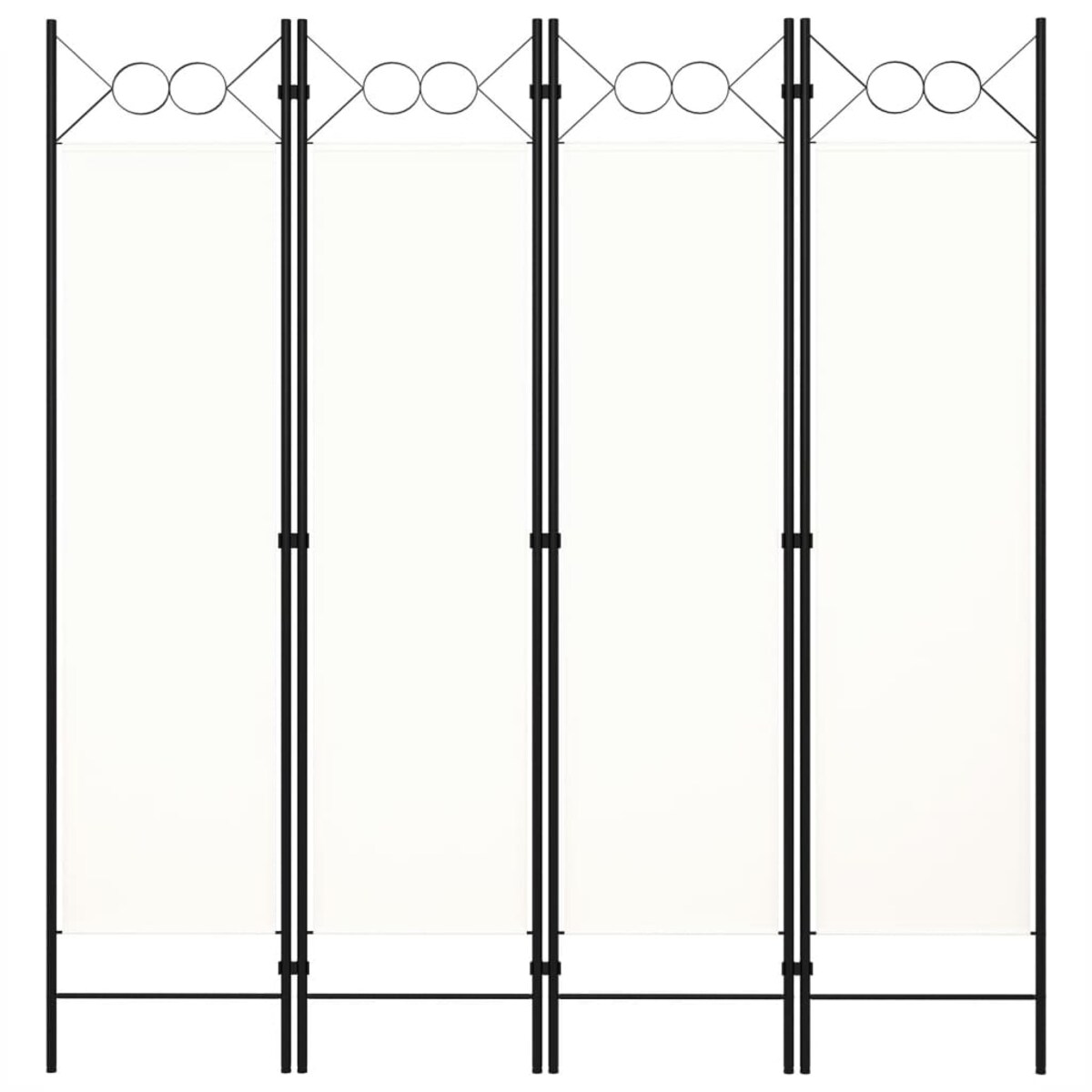 vidaXL Parawan 4-panelowy, biały, 160 x 180 cm
