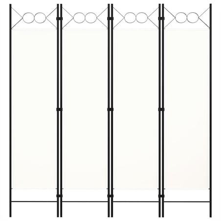 vidaXL Parawan 4-panelowy, biały, 160 x 180 cm