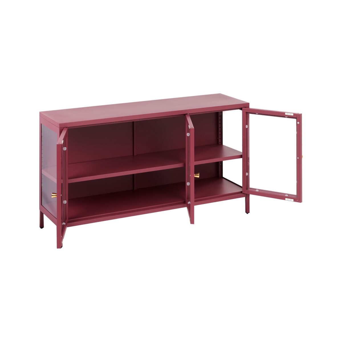 Komoda NEWPORT Metal 115 cm 35 cm Bordowy