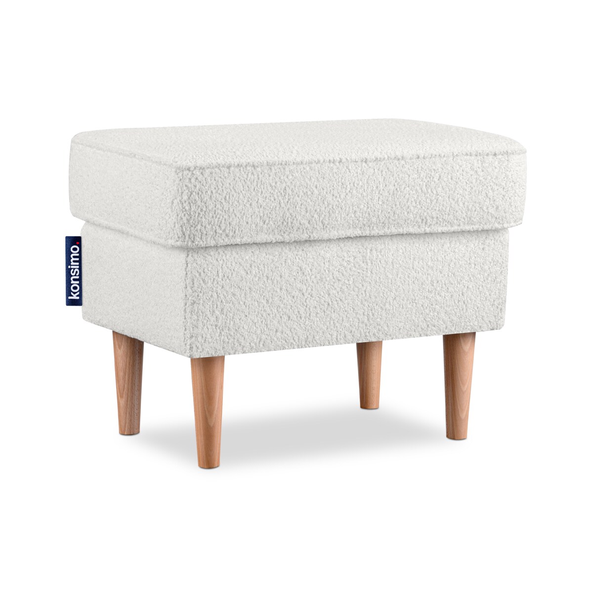 KONSIMO STRALIS Fotel + puf, kolor Biały