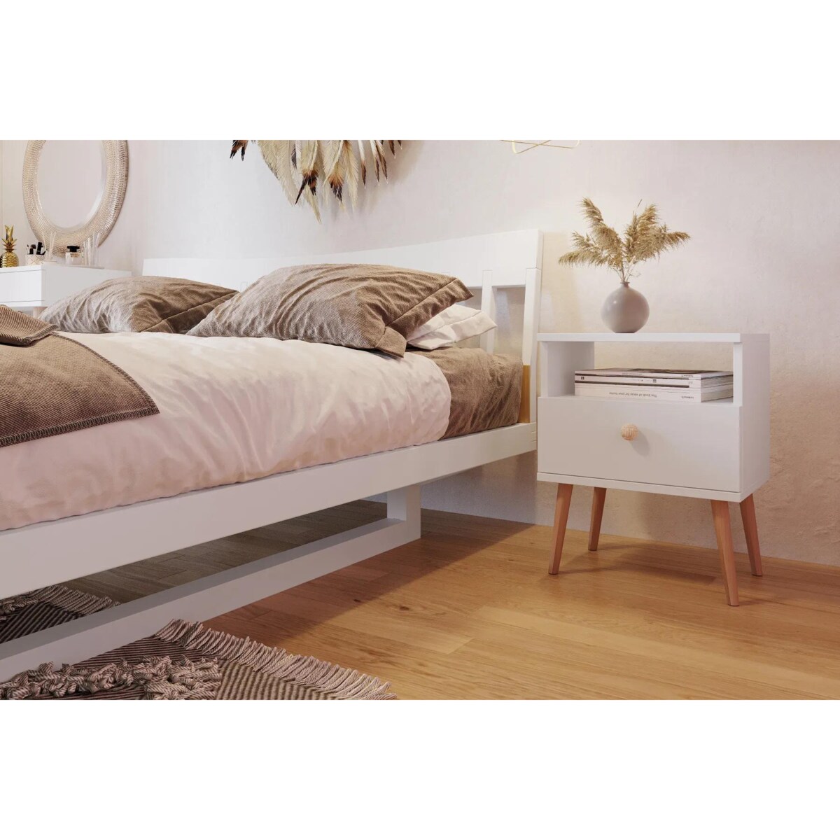 Szafka nocna LEBEL biała