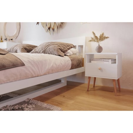 Szafka nocna LEBEL biała