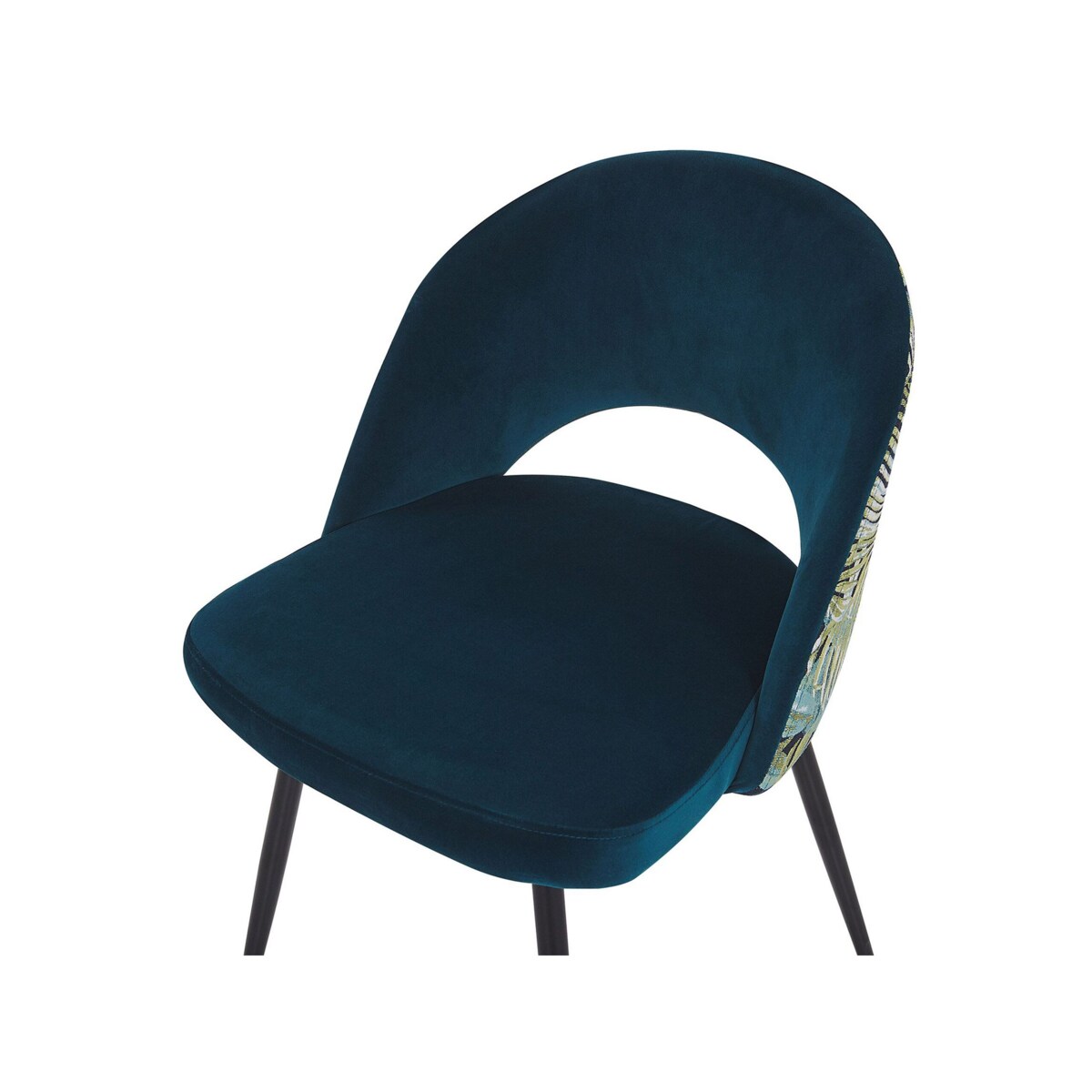 Zestaw 2 krzeseł do jadalni welurowy niebieski VIVIAN