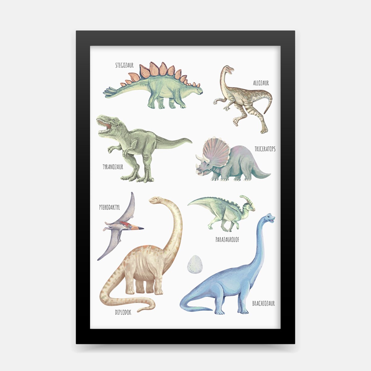 Plakat dla dzieci Dinozaury 30x40