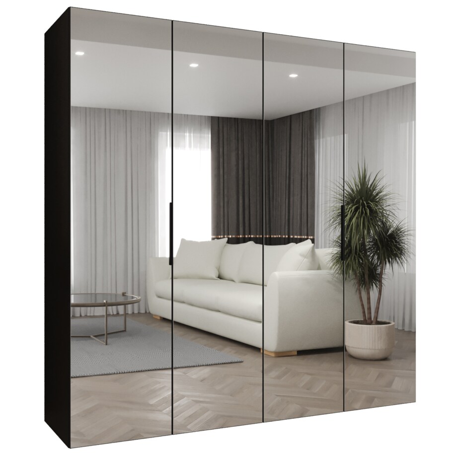 Szafa uchylna otwierana MARBELLA 3 200 wys. 202 cm Czarny + u. Czarny