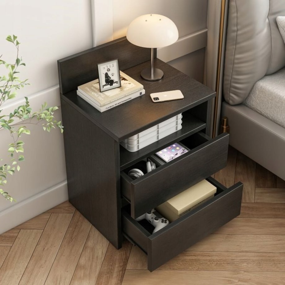 Szafka nocna stolik sypialnia komoda 2 szuflady loft nowoczesna 40cm