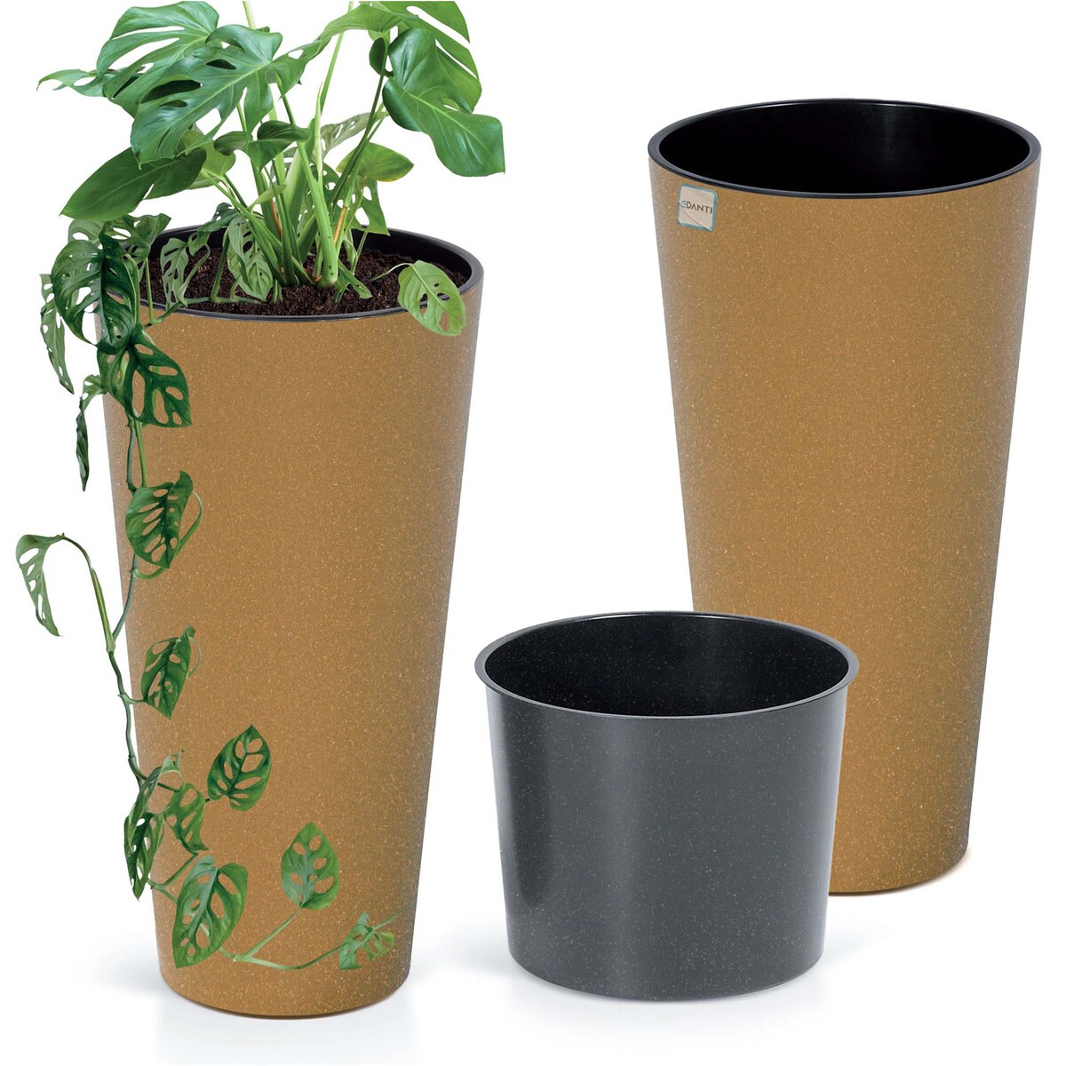 Donica Doniczka Ogrodowa 25 Cm Na Taras Do Ogrodu Domu Eco Wood Brązowa