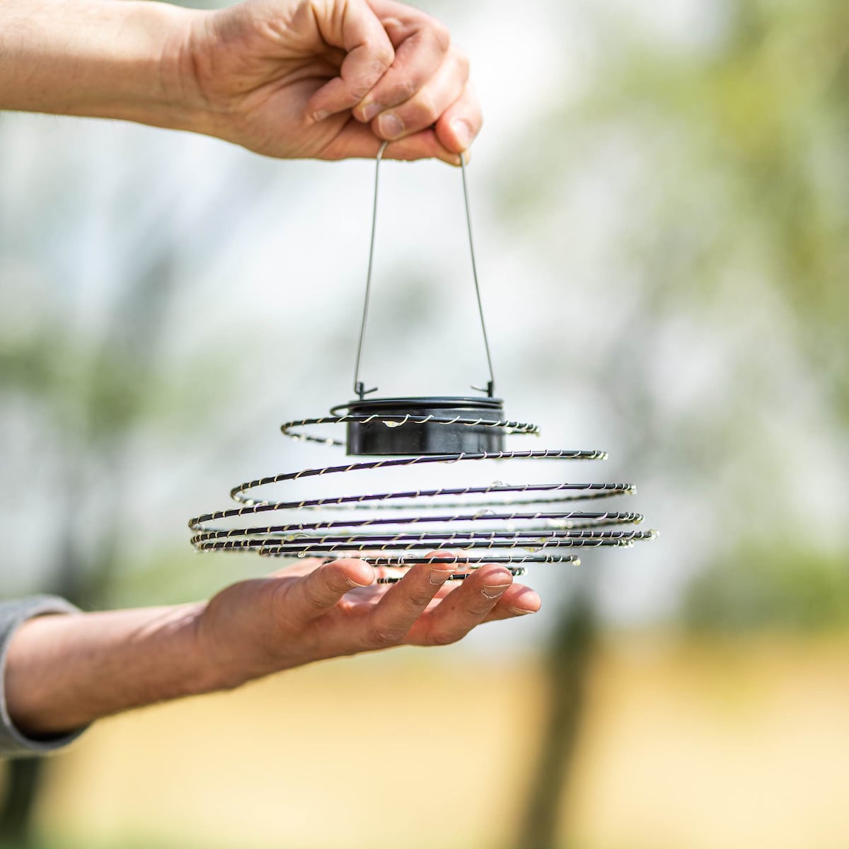 Lampki Solarne Ogrodowe Do Ogrodu Lampion Girlanda Spirala Wiszące 40 Led