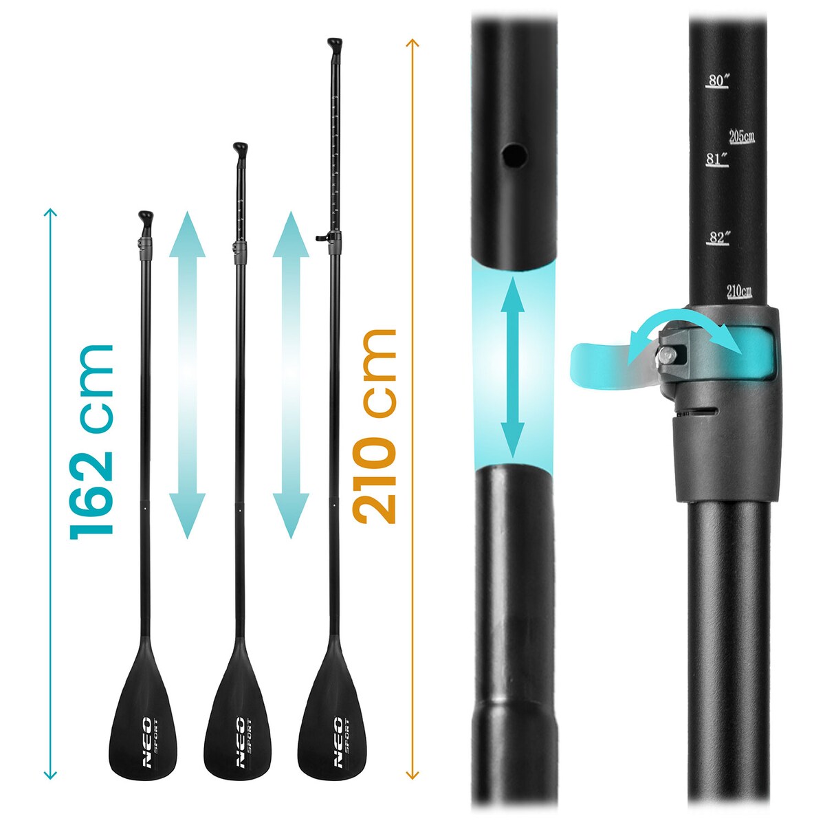 Deska SUP do pływania Neo-Sport pompowana STAND UP PADDLE Reefbreak 350cm ZESTAW