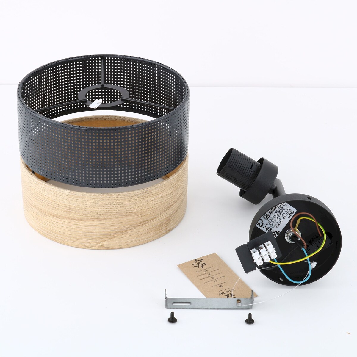 Kinkiet NICOL Czarny/Beżowy Na Żarówkę E27 TK Lighting