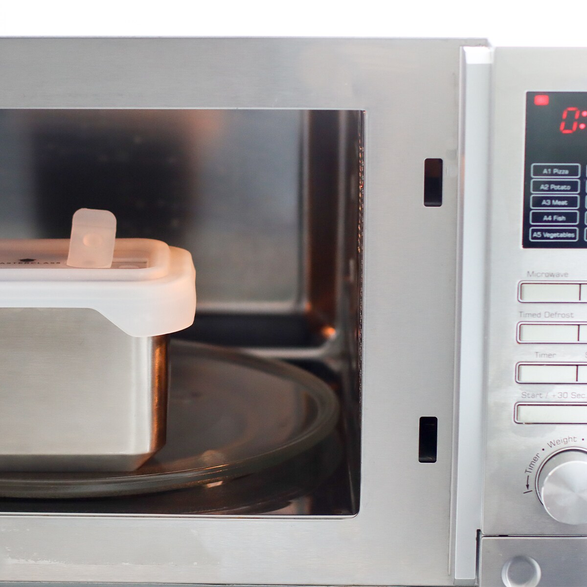 Pojemnik kuchenny ze stali nierdzewnej z pokrywką 1L / MasterClass