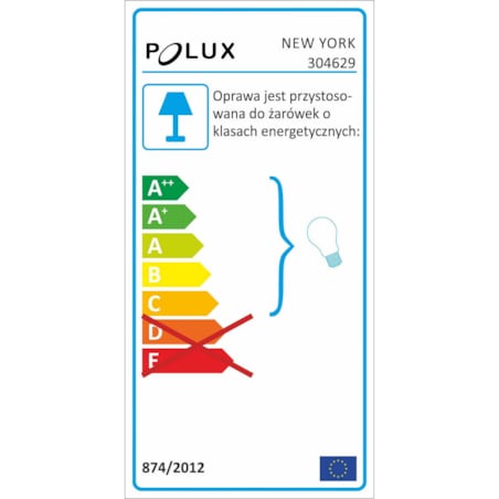 Zewnętrzna LAMPA stojąca NEW YORK 304629 Polux metalowa OPRAWA ogrodowy słupek outdoor IP44 grafitowy biały