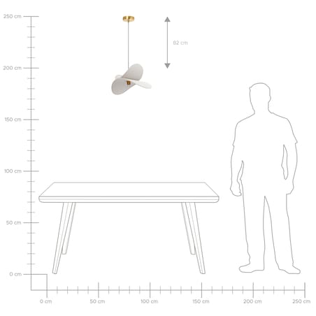 Lampa wisząca MASCOTA Len Jasnoszary