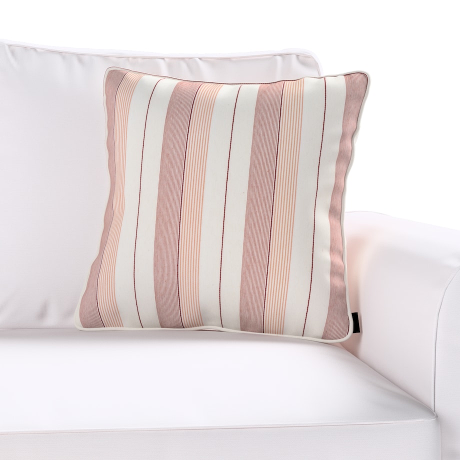 Poszewka Gabi na poduszkę 60x60 czerwone pasy