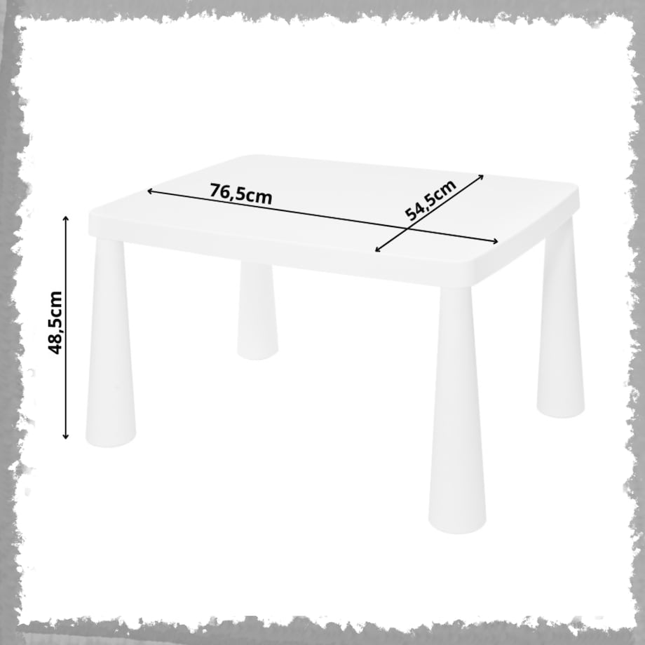Stolik dla dzieci biały plastikowy do pokoju dziecka dziecięcy