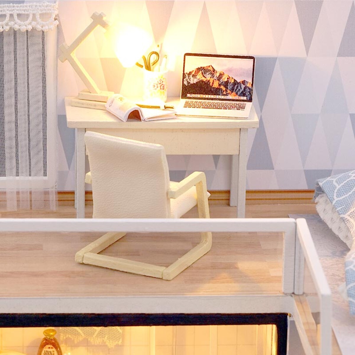 Miniaturowy domek - Niebieski loft