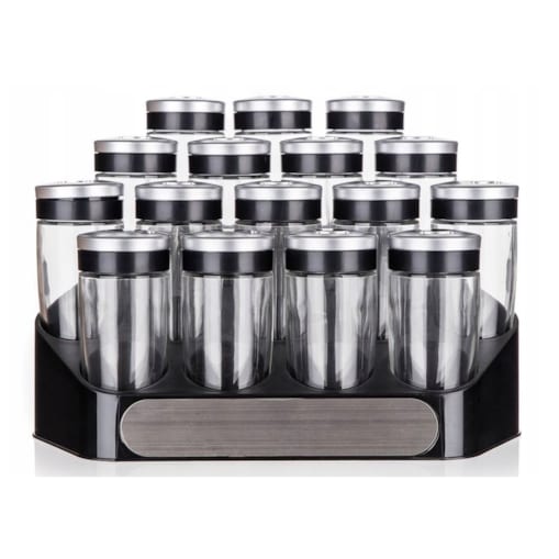 PRZYPRAWNIKI słoiczki na przyprawy zioła kuchenne w półce na prezent box