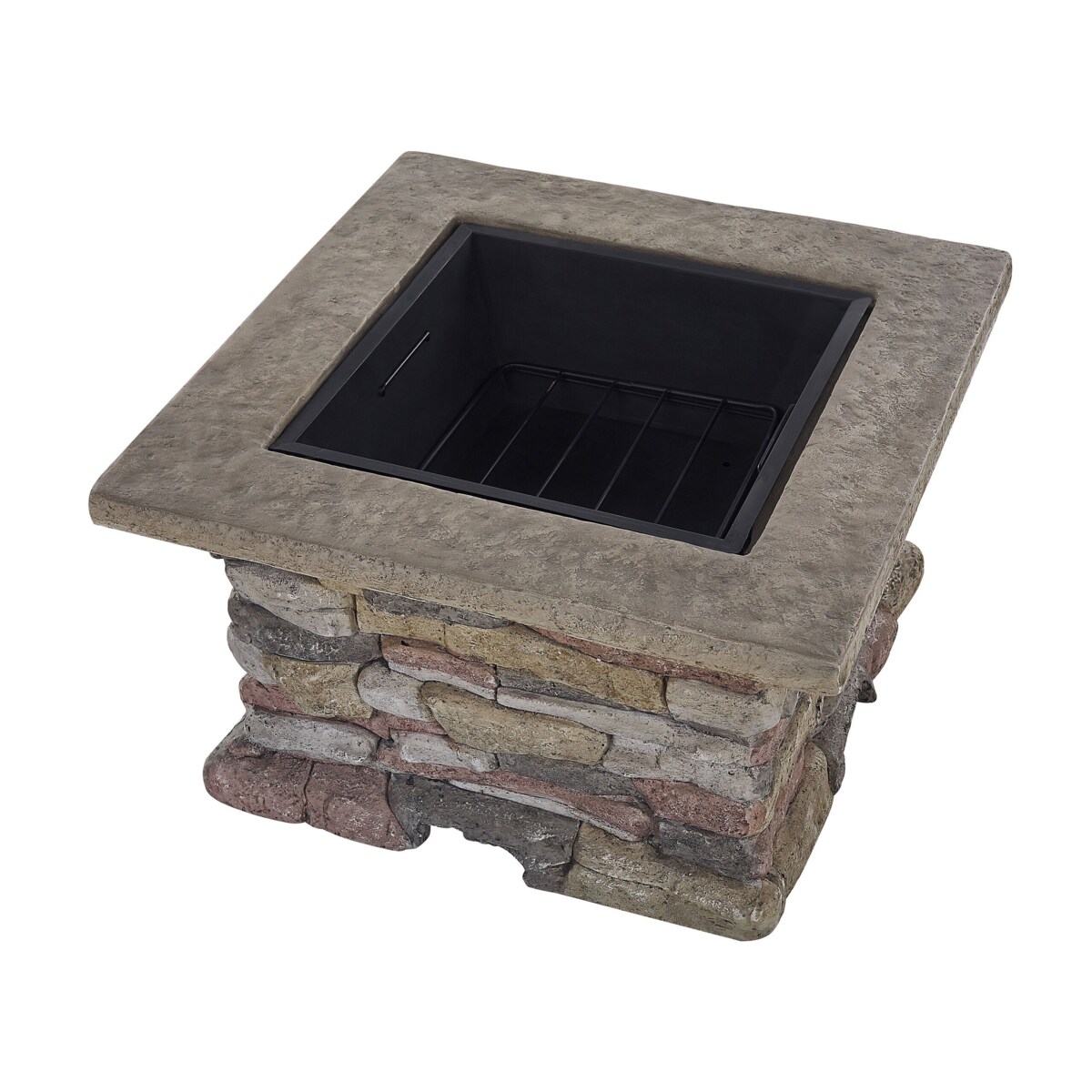 Palenisko ogrodowe z grillem betonowe szare KELUD, Beliani