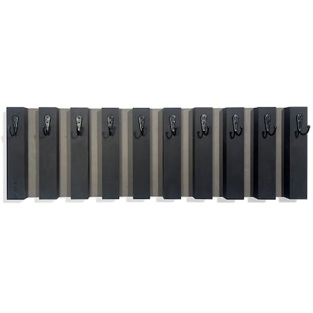 Drewniany wieszak na klucze Lamele 60cm czarny