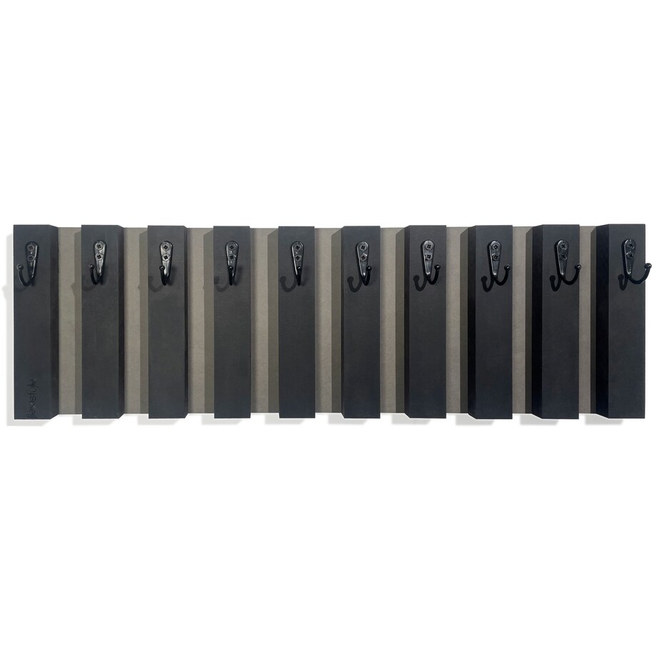 Drewniany wieszak na klucze Lamele 60cm czarny