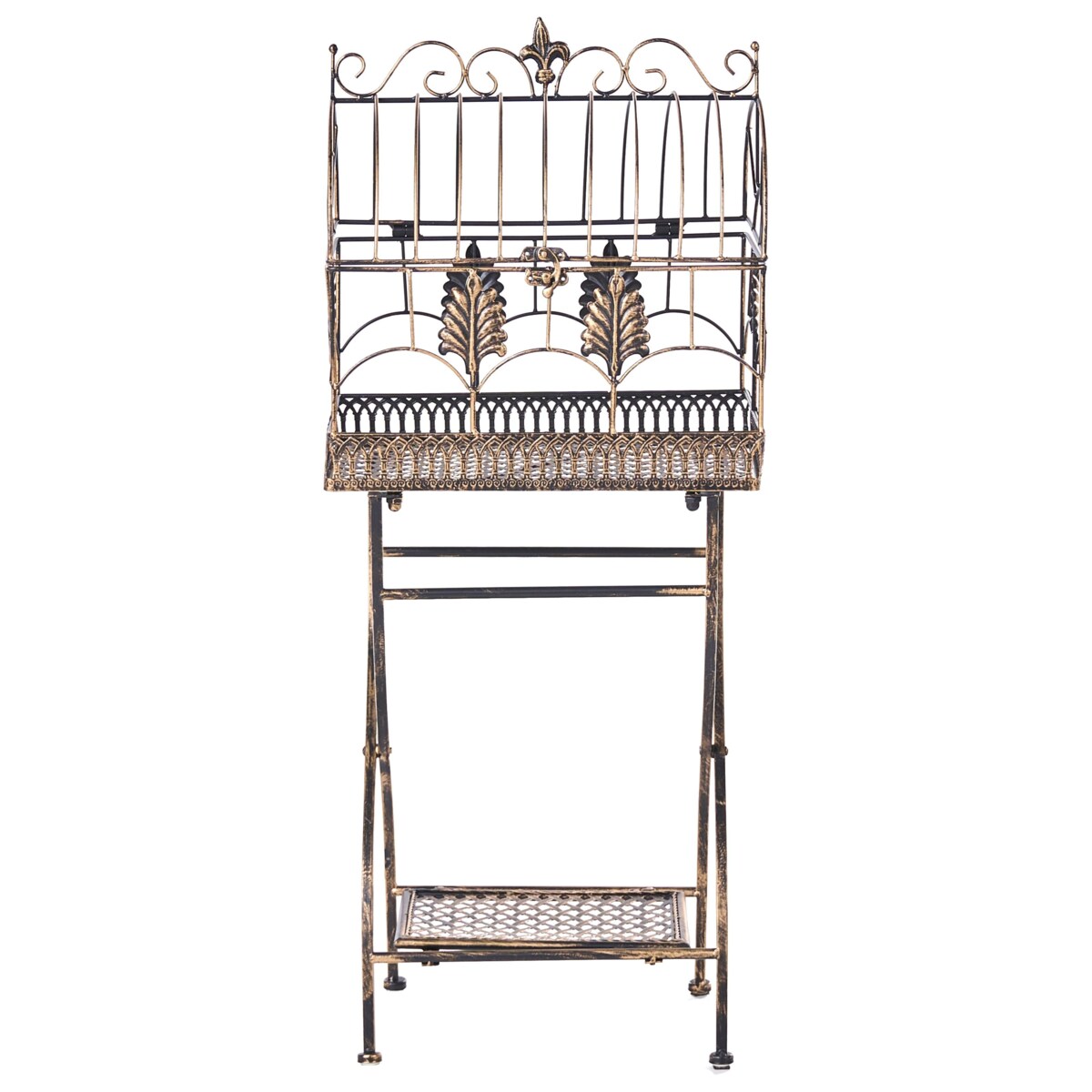 Zestaw 2 regałów z półkami SICILY Metal 43/37 cm 30/27 cm Czarny